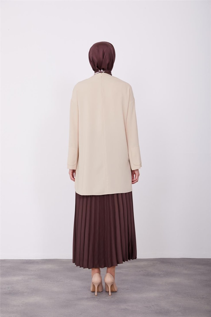 Armine Garnished Blouse 23K3344 Latte