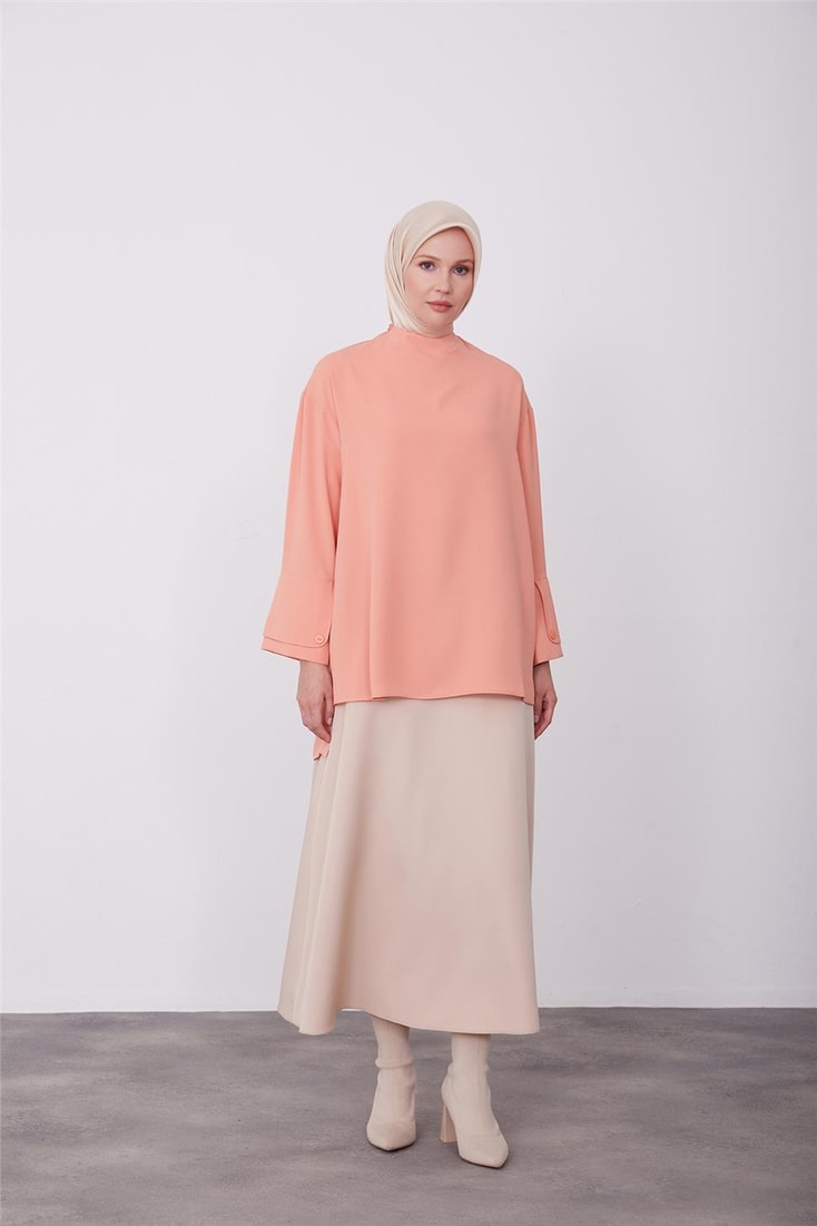 Armine Garnished Blouse 23K3344 Peach