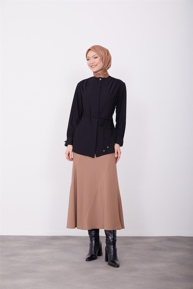 Armine Tied Waist Shirt 23K3418 Black