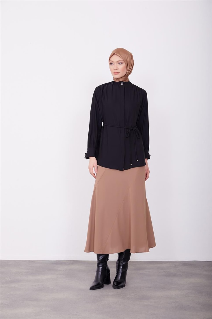 Armine Tied Waist Shirt 23K3418 Black