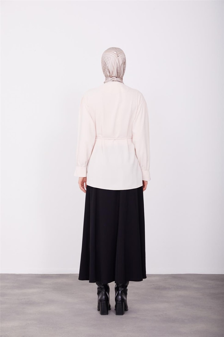 Armine Tied Waist Shirt 23K3418 Vanilla