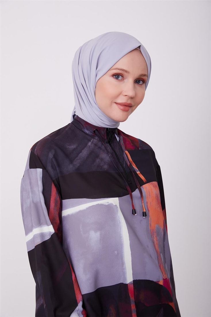 Armine Front Short Back Long Blouse 23K3419 Anthracite
