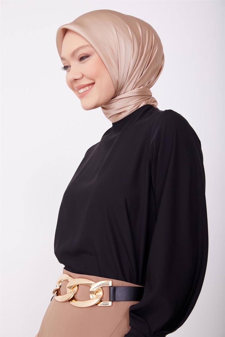 Armine Sleeve Draped Blouse 23K3423 Black