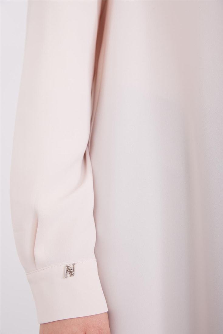 Armine Back Pleated Detail Blouse 23K3435 Vanilla