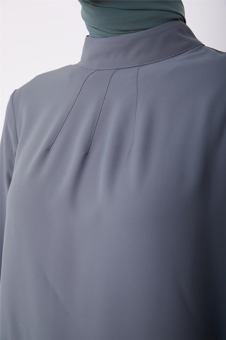 Armine Back Pleated Detail Blouse 23K3435 Misty Green