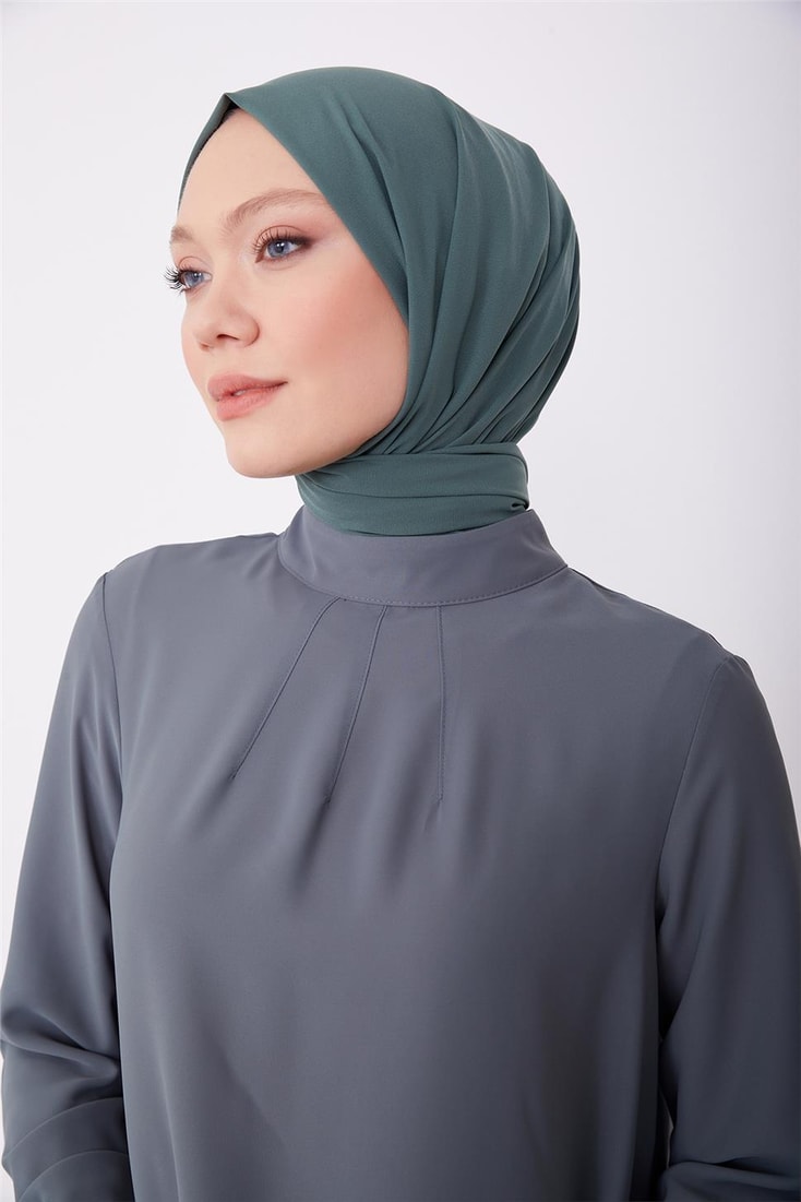 Armine Back Pleated Detail Blouse 23K3435 Misty Green