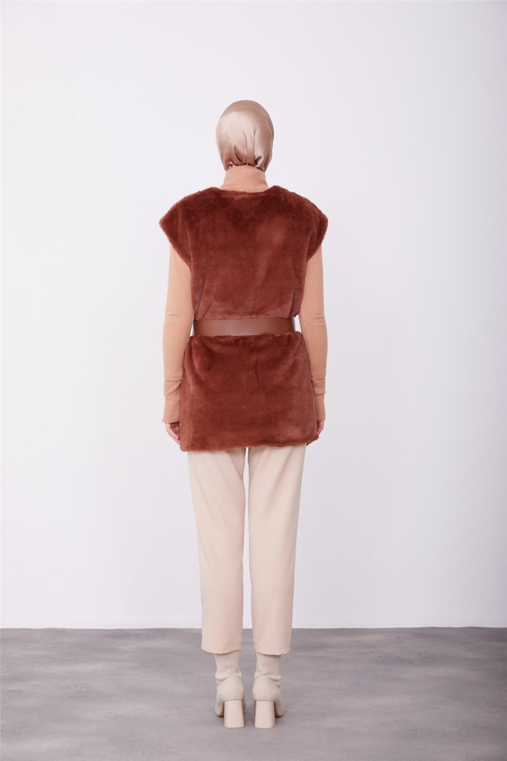 Armine Fur Vest 23K4601 Bitter Brown
