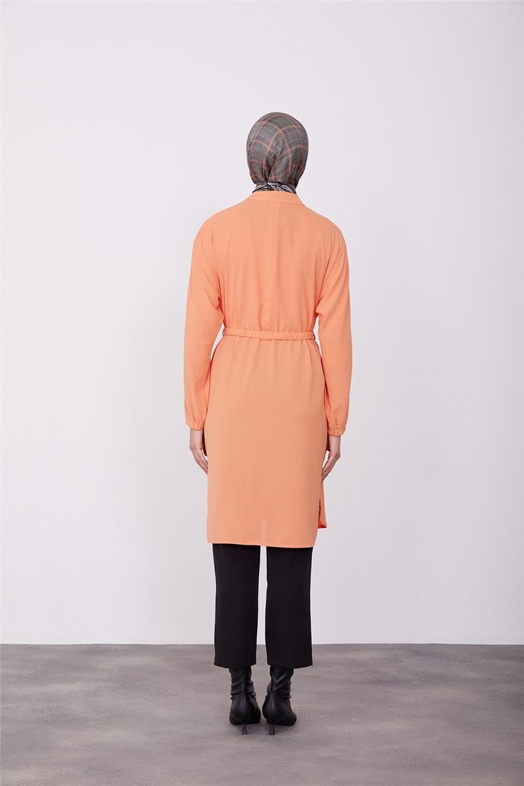 Armine Elastic Belted Tunic 23K4701 Mandarin