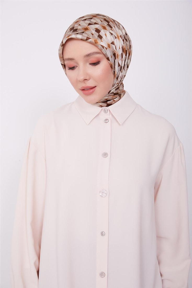 Armine Size Buttoned Tunic 23K4706 Vanilla