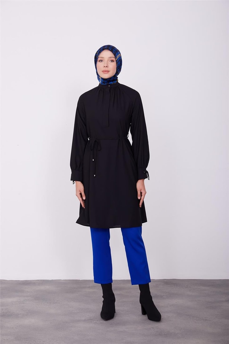 Armine Cuff Laced Tunic 23K4709 Black