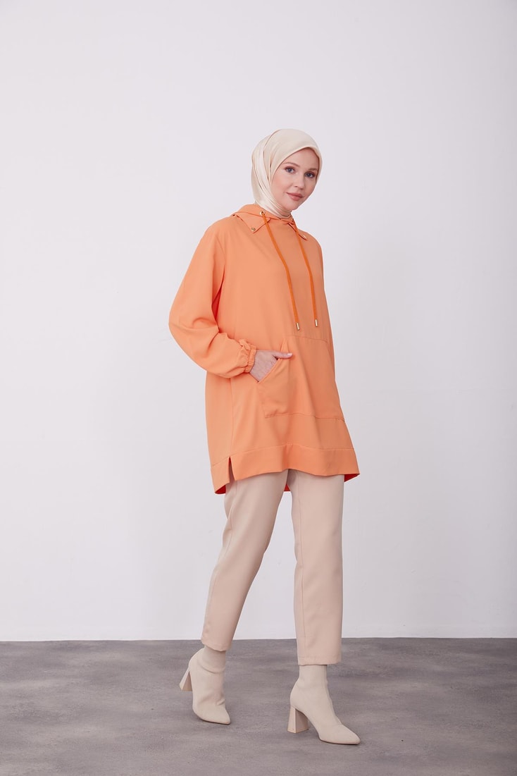 Armine Hooded Tunic 23K4714 Mandarin