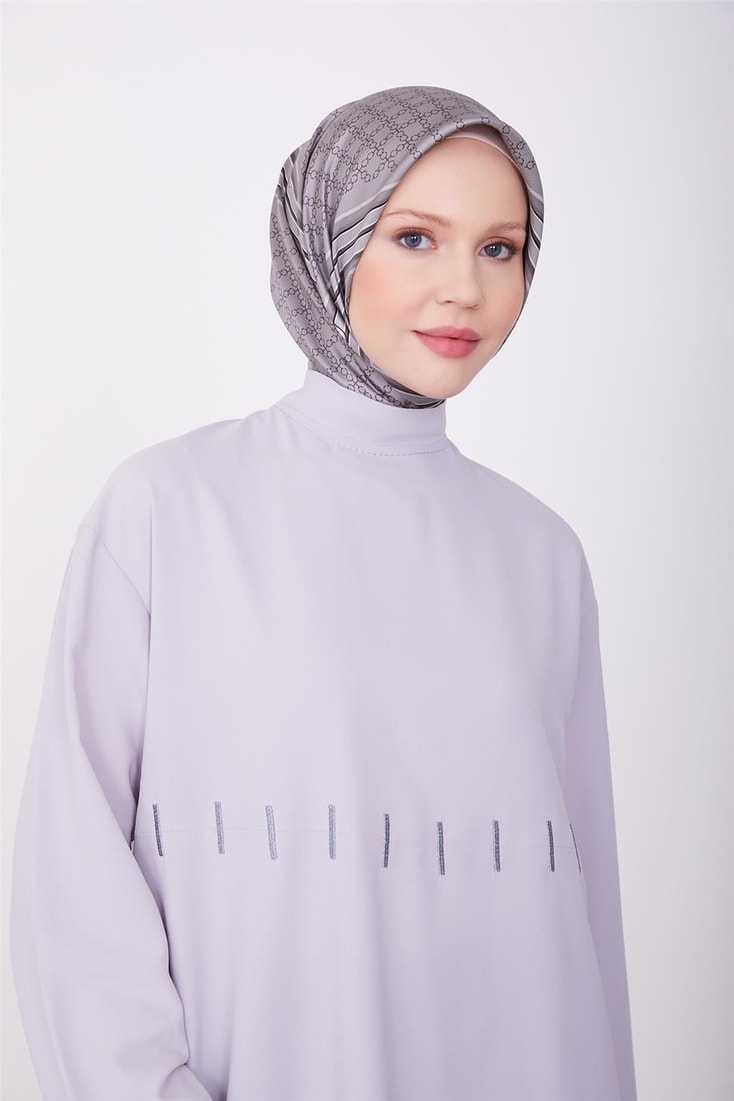 Armine Gold Embroidered Tunic 23K4718 Gray