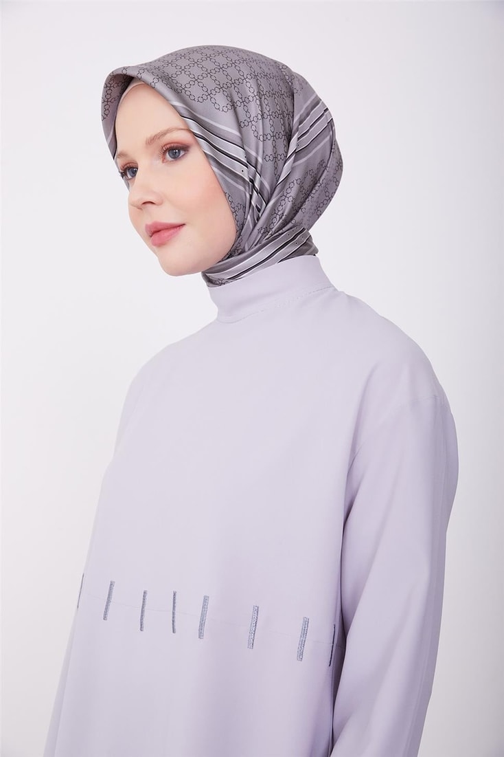 Armine Gold Embroidered Tunic 23K4718 Gray