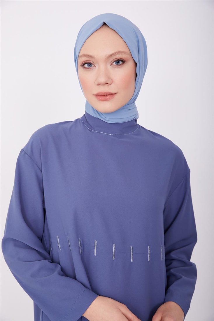 Armine Gold Embroidered Tunic 23K4718 Indigo
