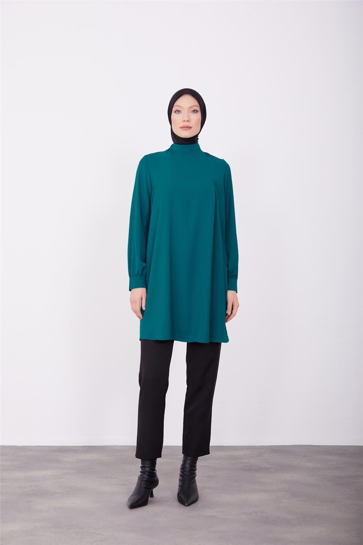 Armine Embroidered Detailed Tunic 23K4734 Oil