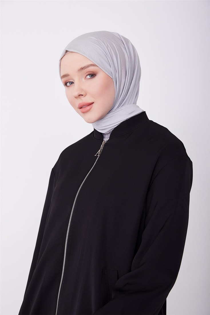 Armine Lined Colored Bomber Jacket 23K5403 Black