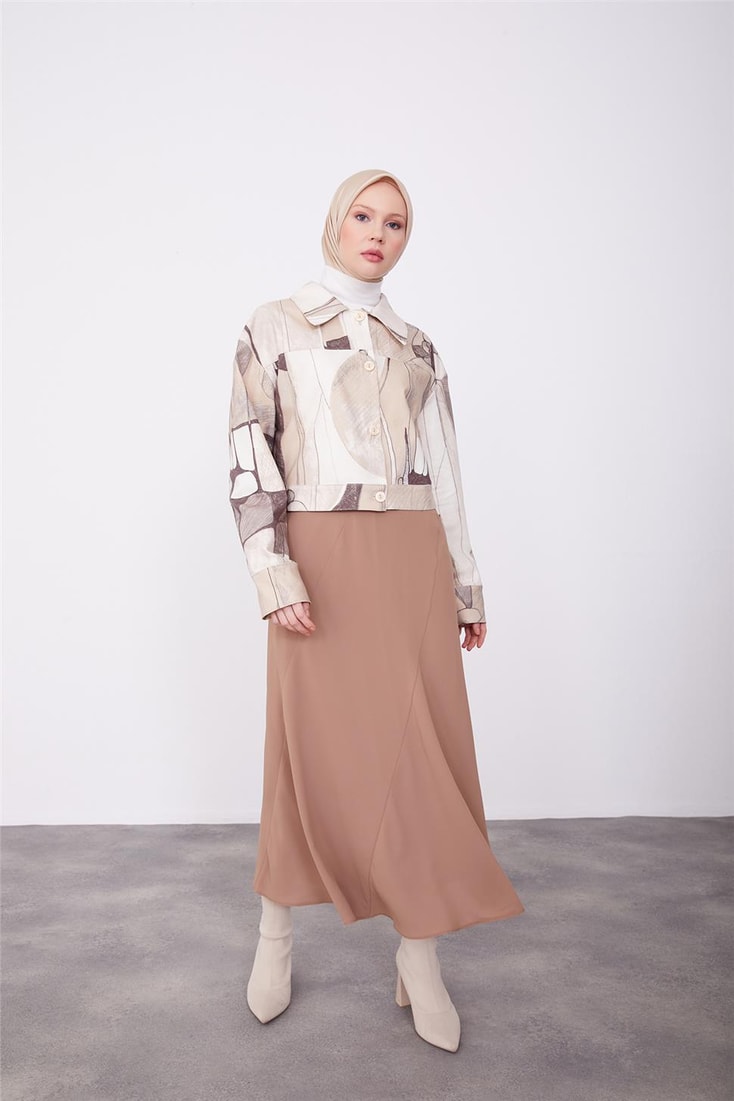 Armine Printed Short Jacket 23K5411 Beige