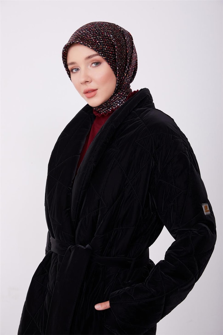 Armine Quilted Coat 23Kd6406 Black