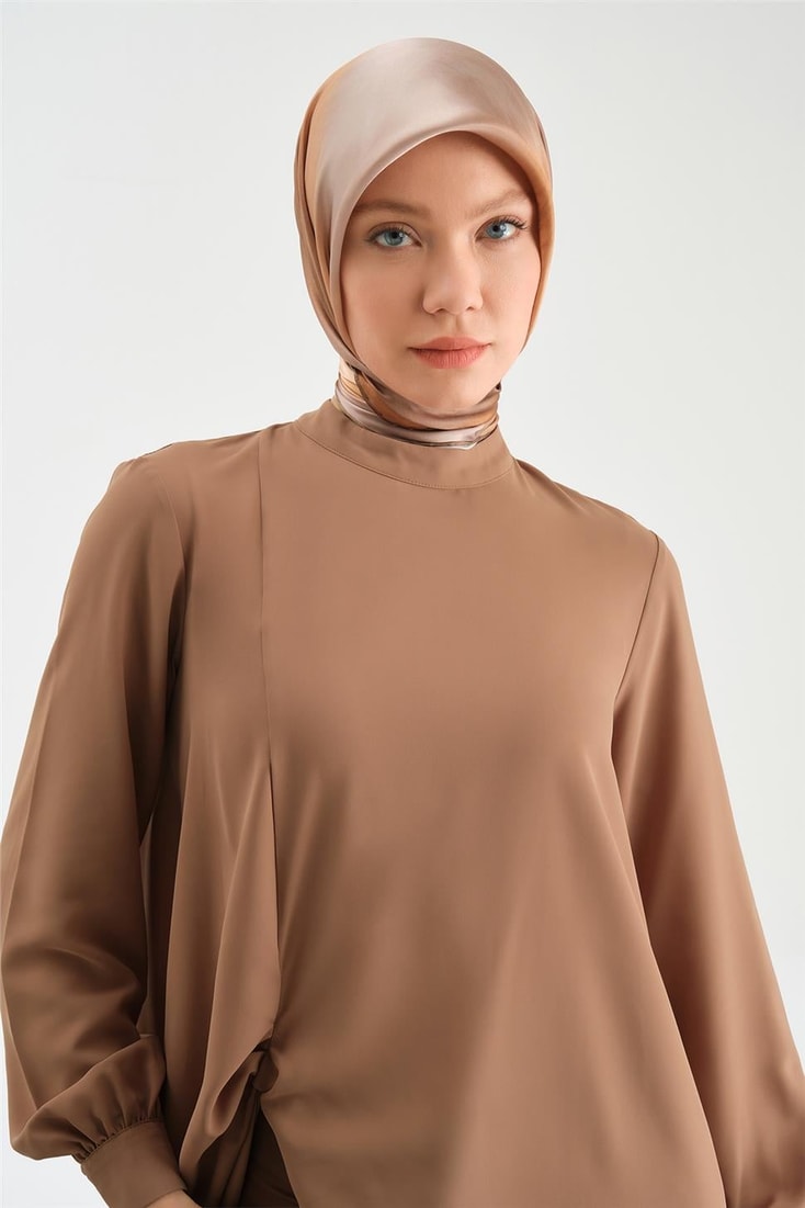 Armine İki Renkli Pantolonlu Takım 23K6706 Badem