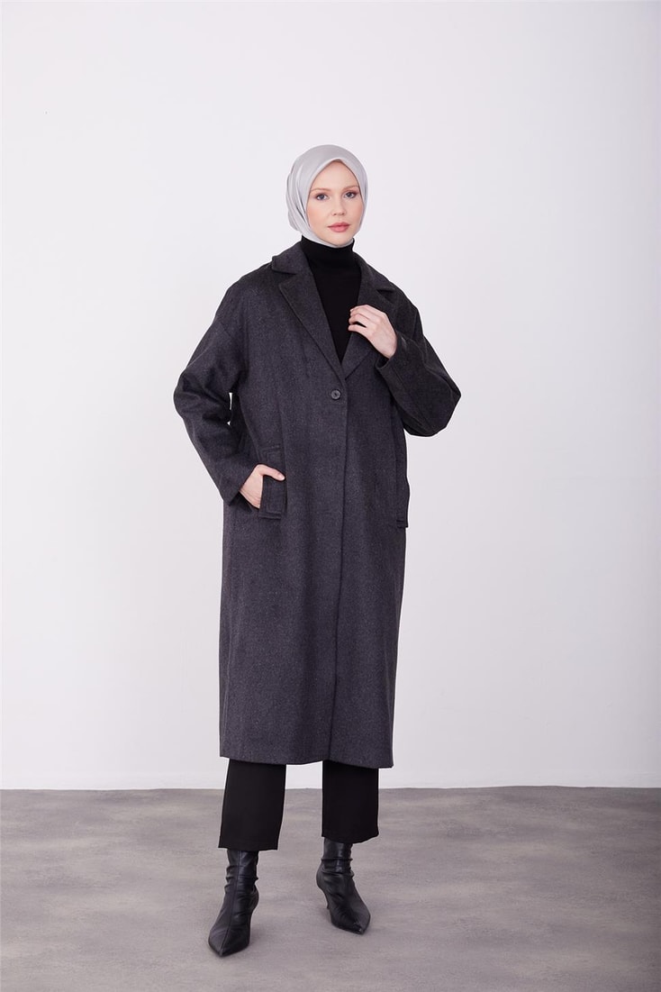 Armine Single Button Coat 23K7202 Anthracite