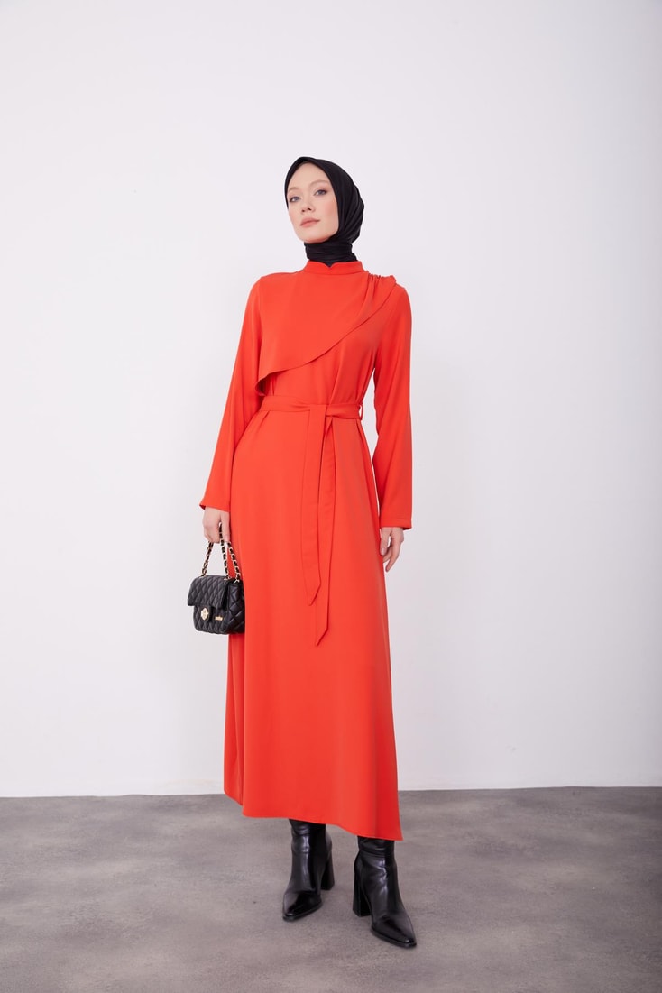 Armine Aller Detailed Dress 23K9725 Red