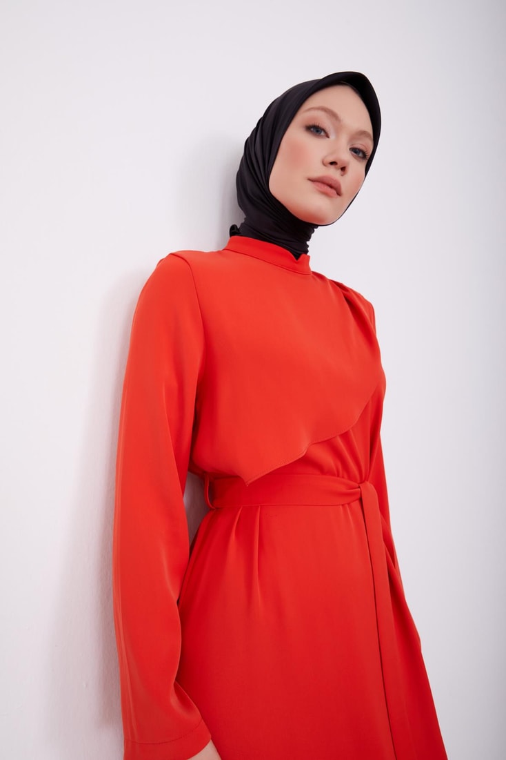 Armine Aller Detailed Dress 23K9725 Red