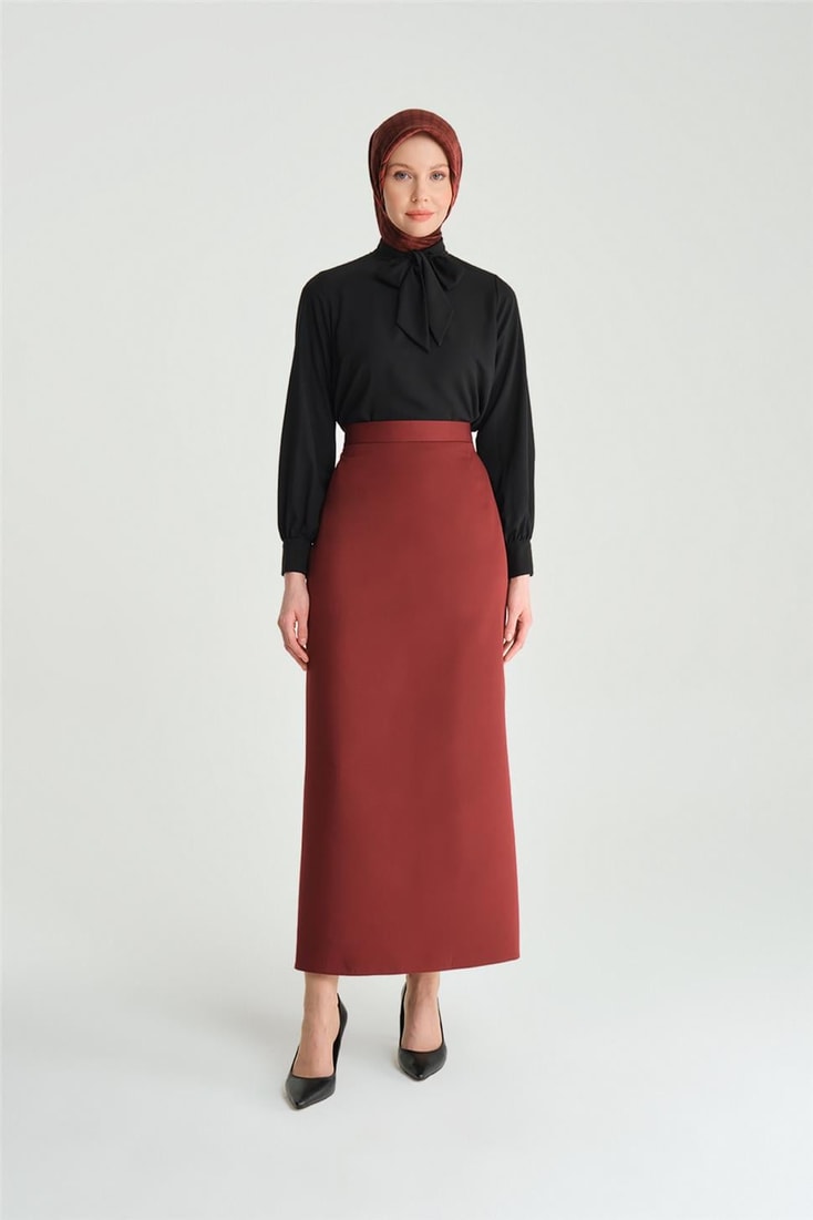 Armine Pencil Skirt 23Yd1034 Claret Red