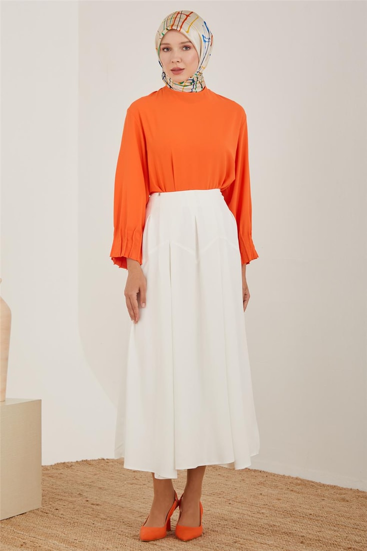 Armine Pleated And Godeli Skirt 23Y1426 White