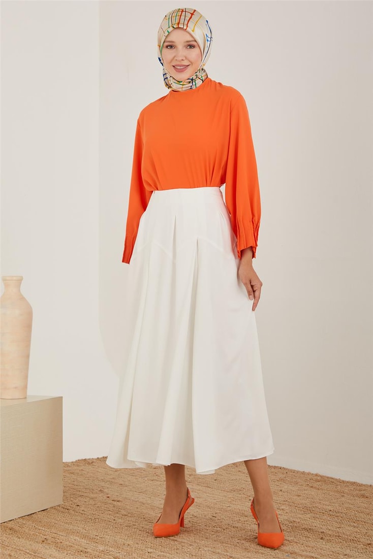 Armine Pleated And Godeli Skirt 23Y1426 White