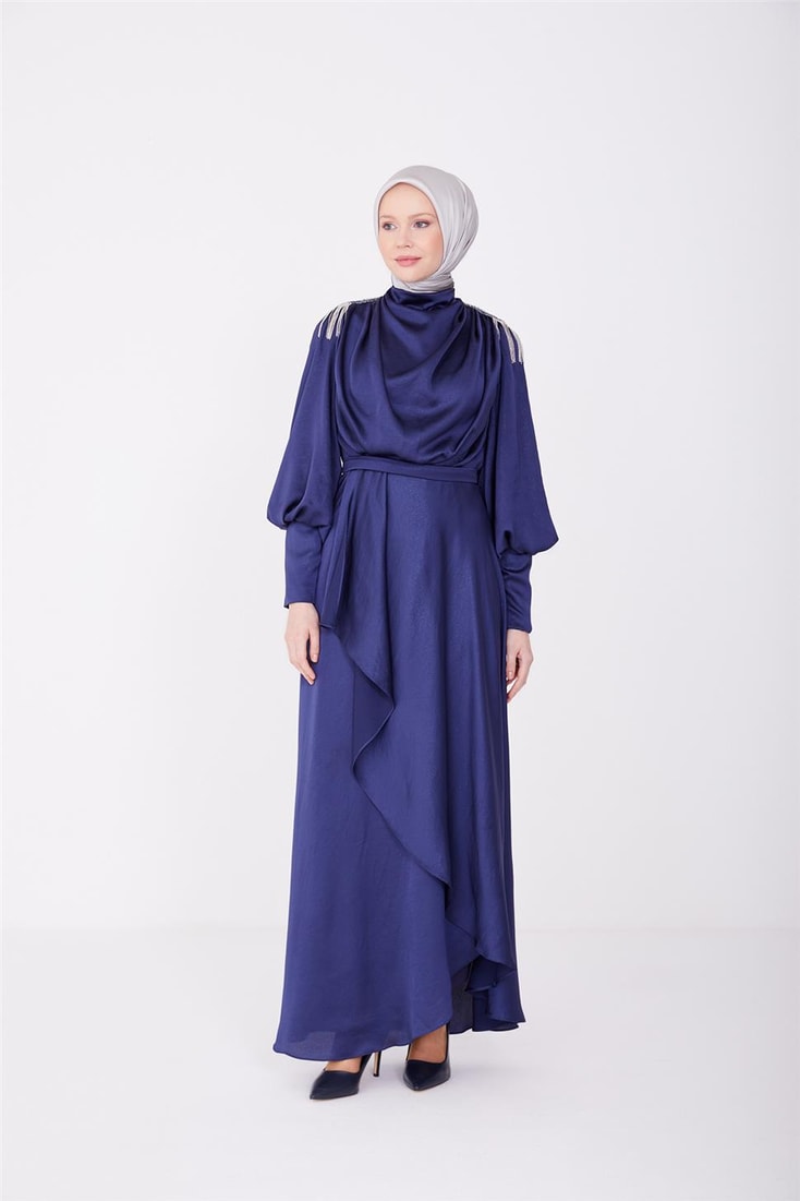Armine Abiye Elbise 23Yd1905 Lacivert