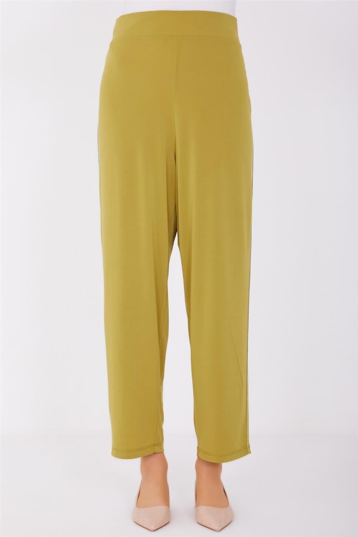 Armine Chain Stripe Knitted Trousers 23Y2406 Peanut
