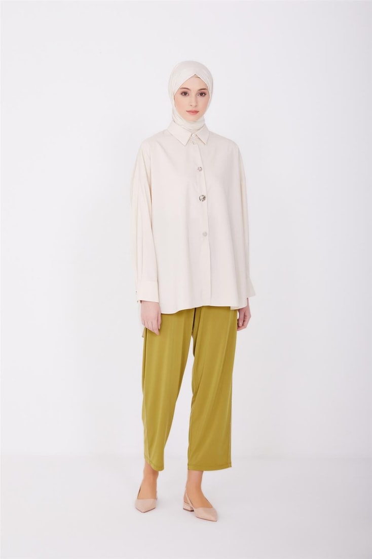 Armine Chain Stripe Knitted Trousers 23Y2406 Peanut