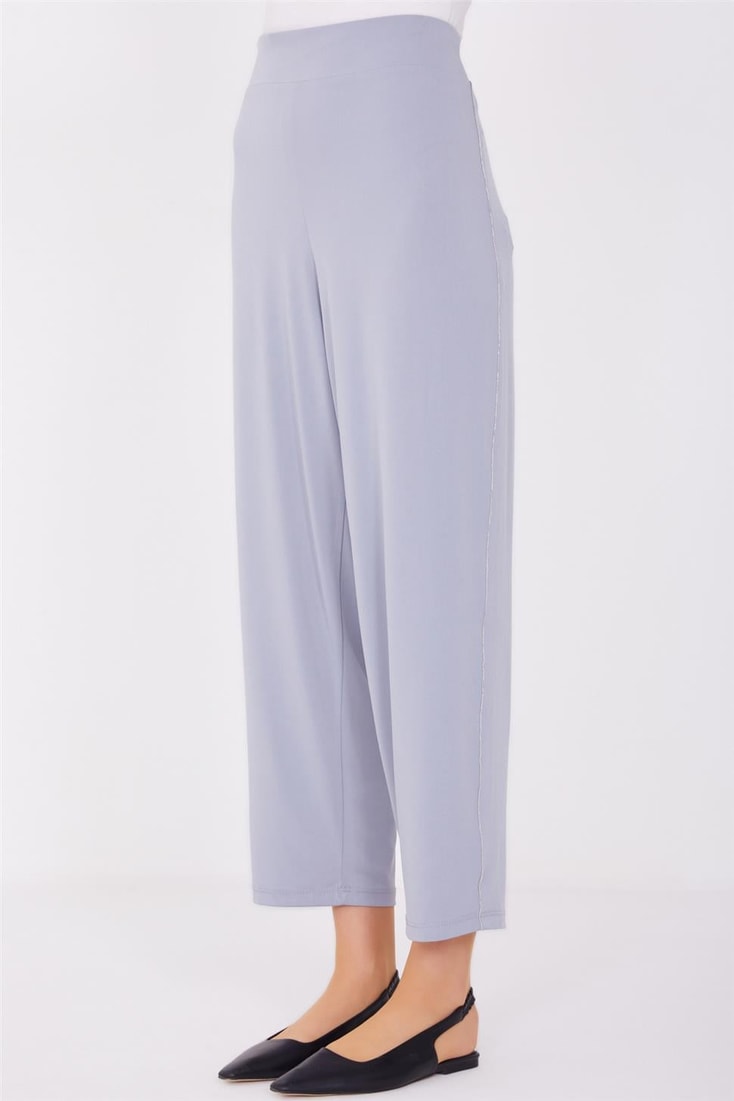 Armine Chain Stripe Knitted Trousers 23Y2406 Gray
