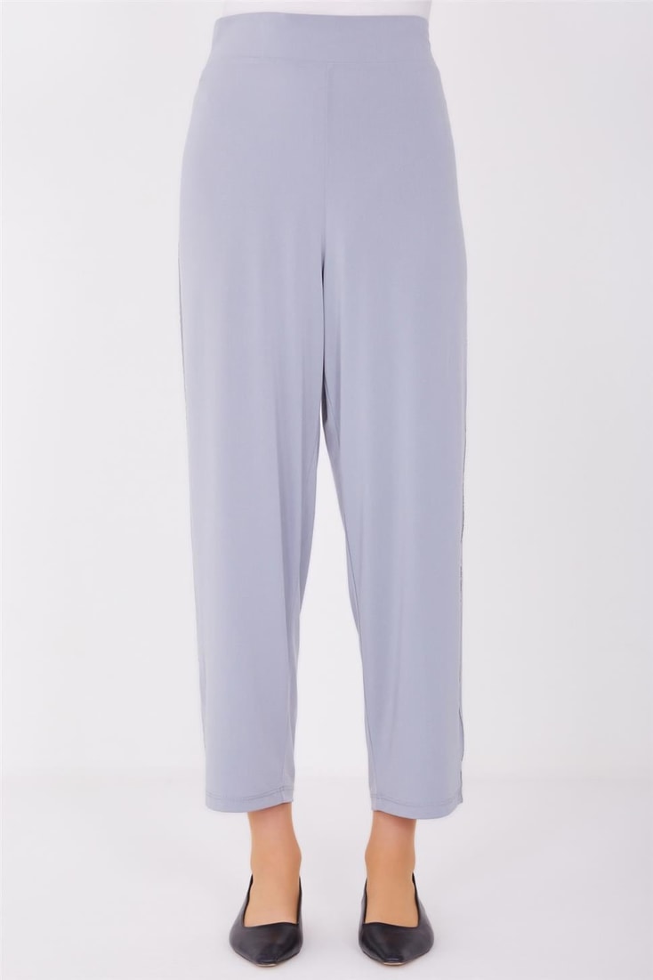 Armine Chain Stripe Knitted Trousers 23Y2406 Gray