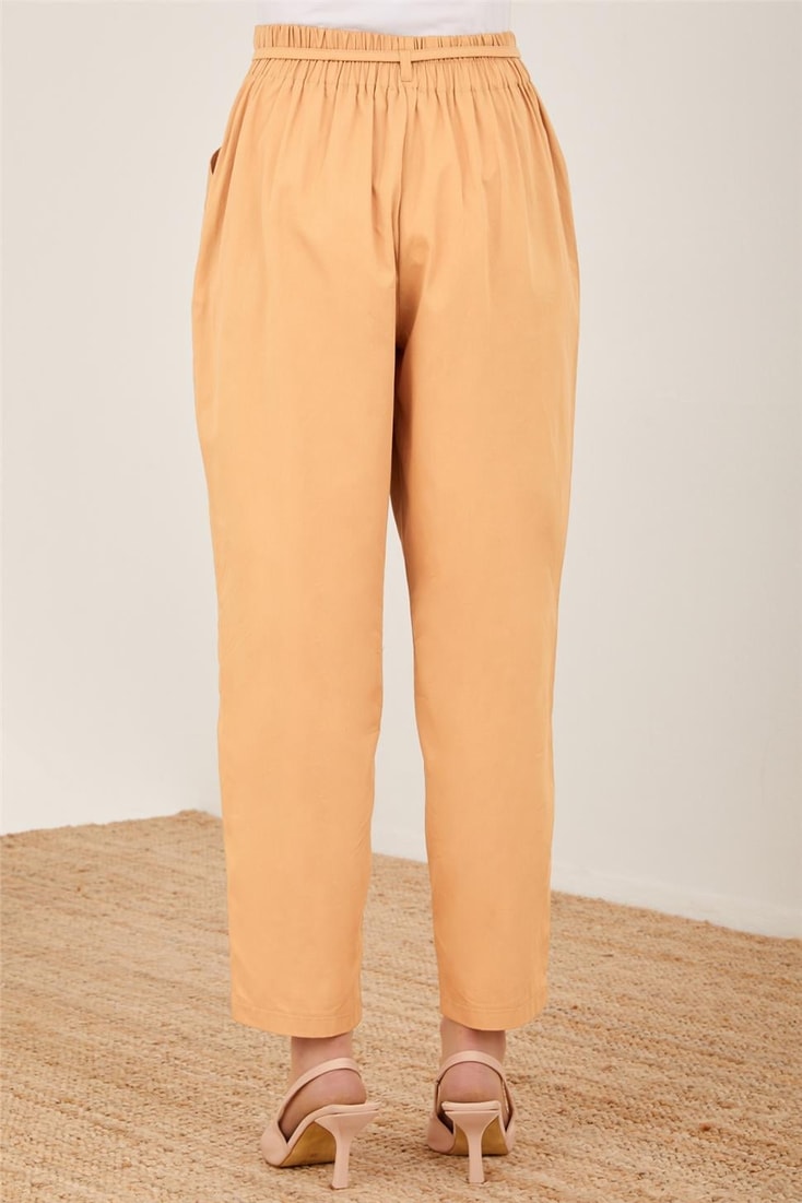 Armine Elastic Back Cotton Trousers 23Y2409 Camel