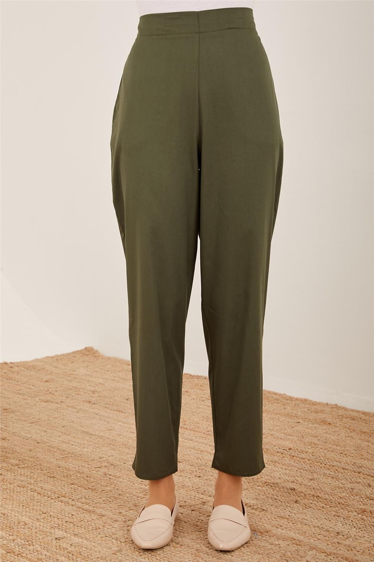 Armine Cotton Basic Trousers 23Y2415 Khaki