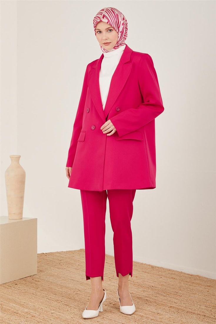 Armine Double Fillet Trousers 23Y2435 Fuchsia