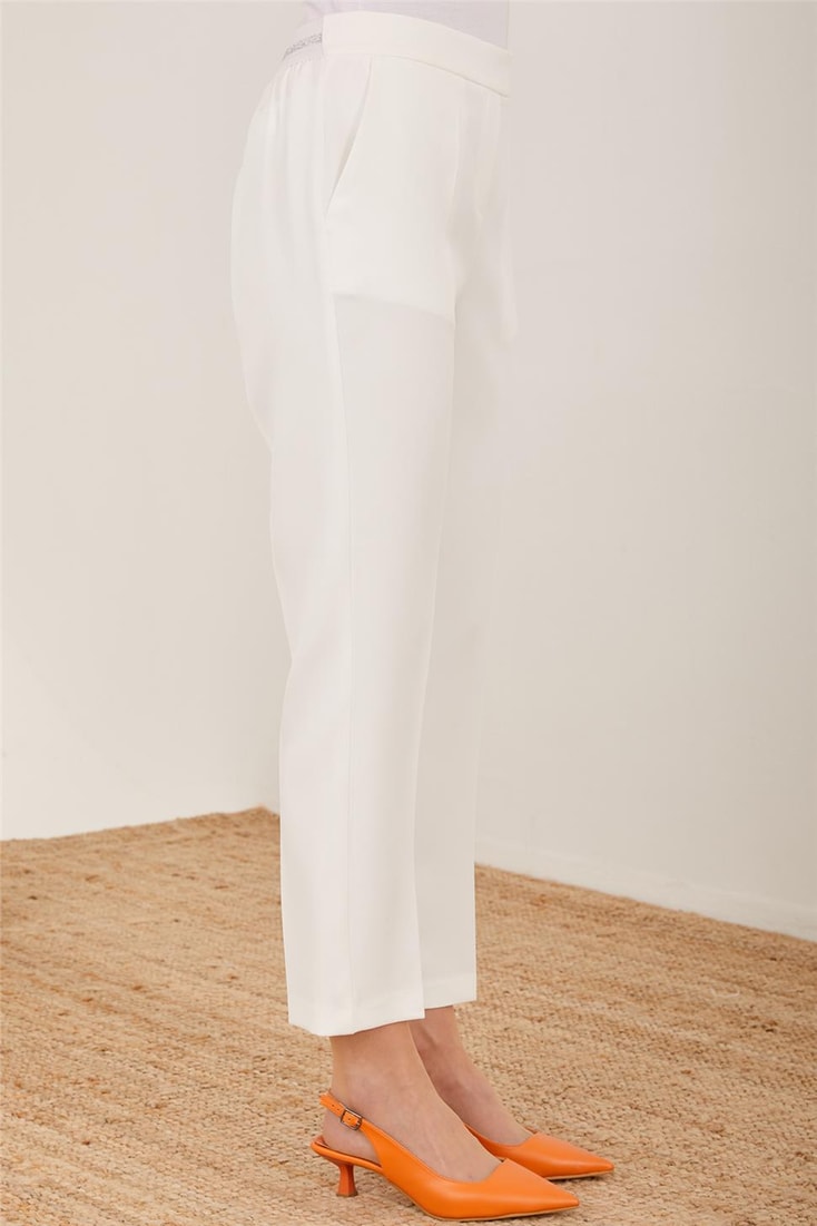Armine Glittery Elastic Back Trousers 23Y2437 Ecru