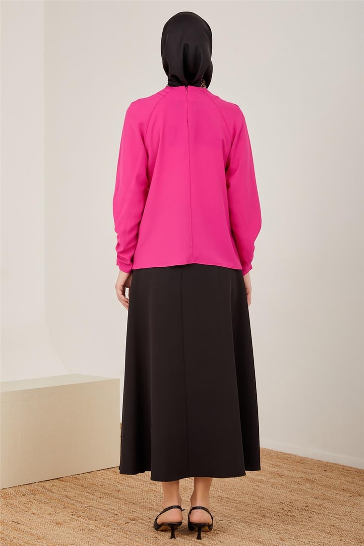 Armine Sleeve Gathered Detail Blouse 23Y3230 Orchid