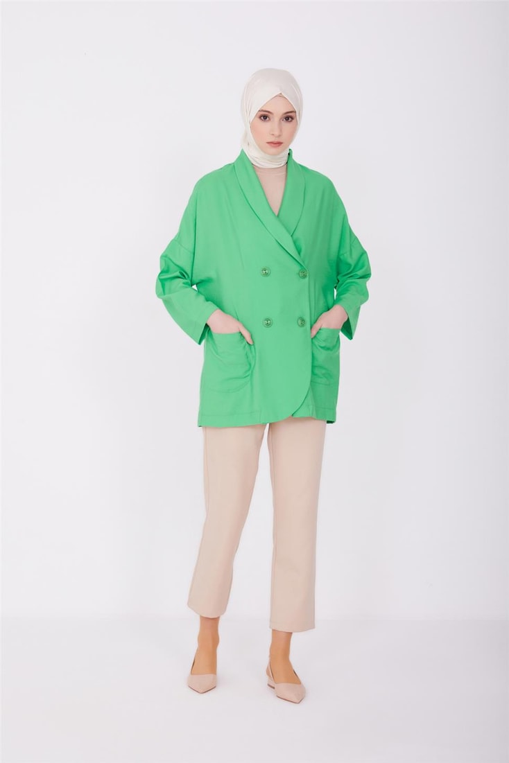 Armine Jacket 23Yd3322 Benetton Green