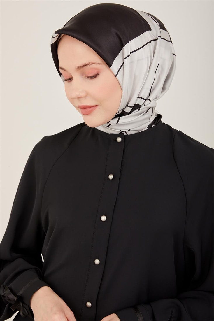 Armine Kolu Kurdeli Yarım Reglan Gömlek 23Y3334 Siyah