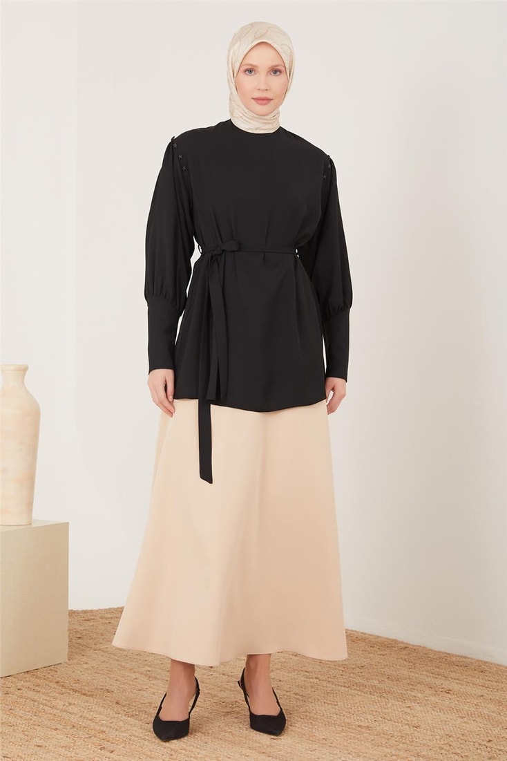 Armine Waist Tie Blouse 23Y3352 Black