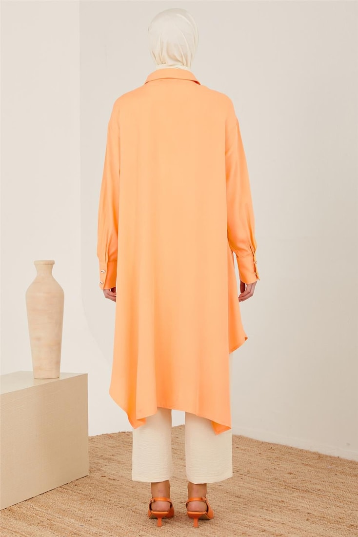 Armine Naturel Kumaştan Dökümlü Tunik 23Y4433 Mango