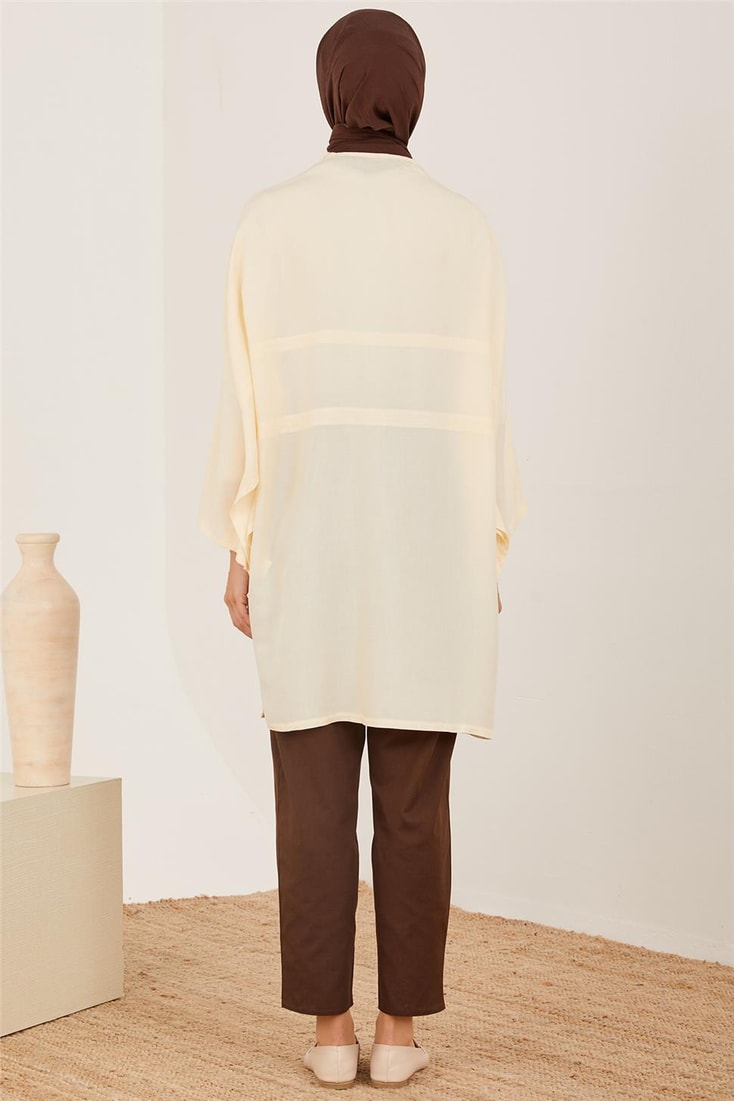 Armine Kimono Kollu Naturel Tunik 23Y4435 Aytaşı