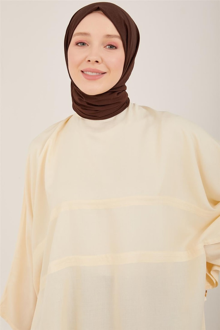Armine Kimono Kollu Naturel Tunik 23Y4435 Aytaşı