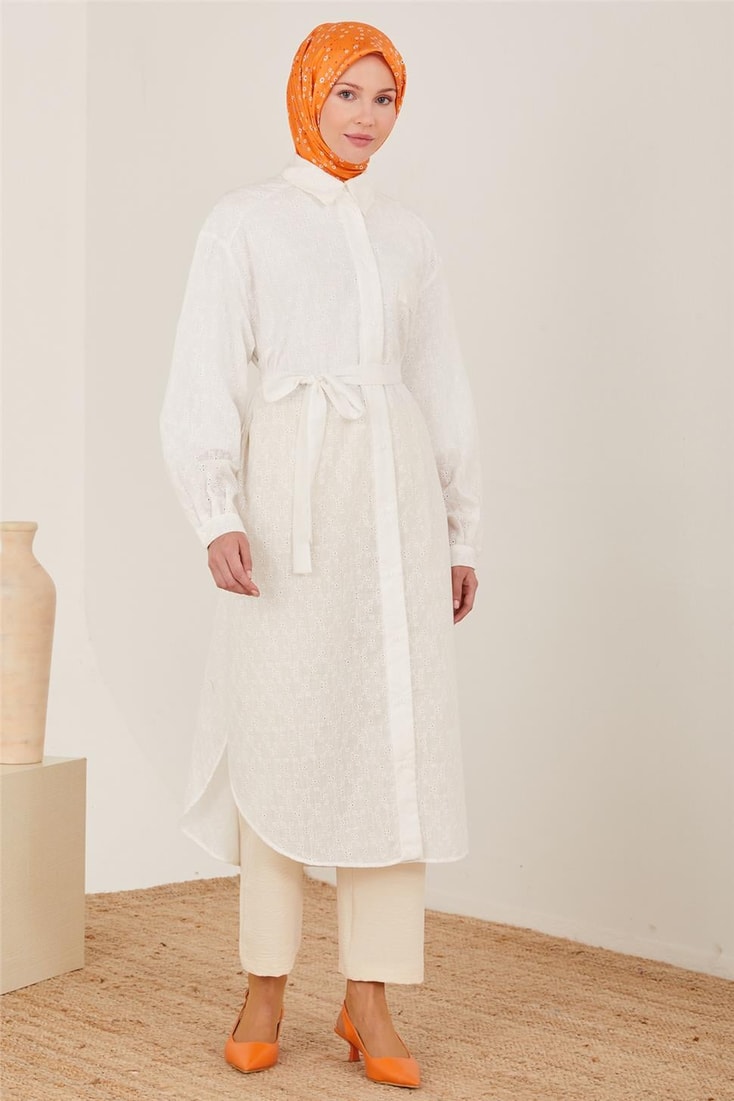 Armine Pocket Embroidered Tunic 23Y4444 White