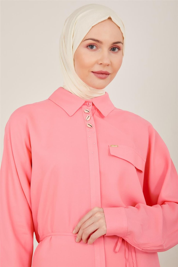 Armine Pearl Button Detailed Tunic 23Y4446 Candy Pink