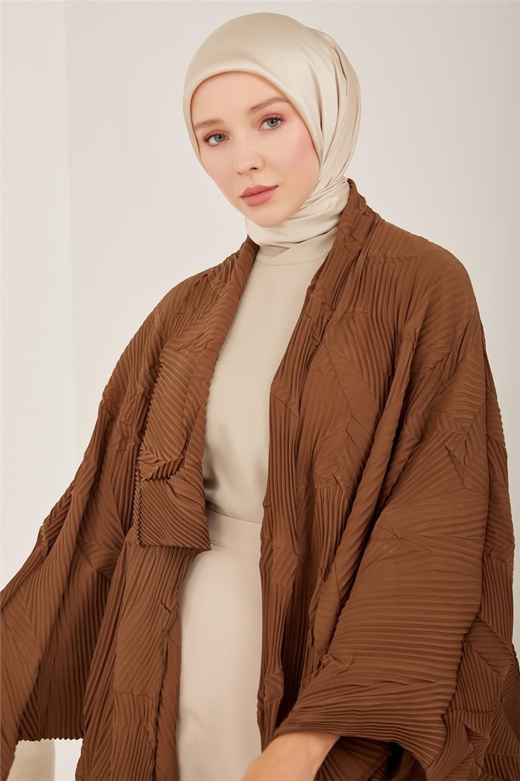 Armine Karışık Piliseli Giy Çık 23Y5115 Kahverengi