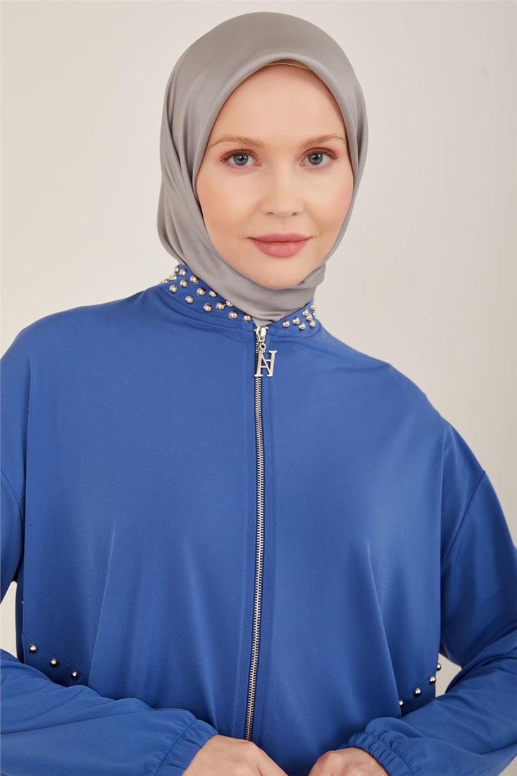 Armine Metal Taş Detaylı Örme Takım 23Y6613 İndigo
