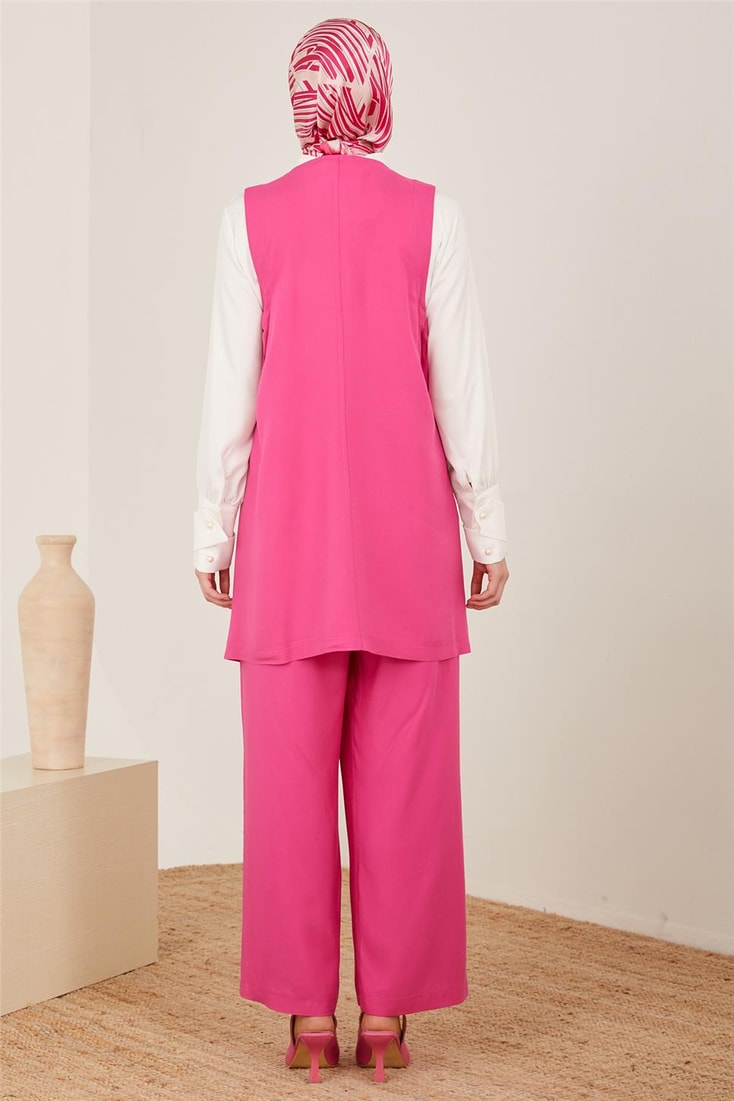 Armine Pleated Detailed Trouser Vest Suit 23Y6630 Orchid